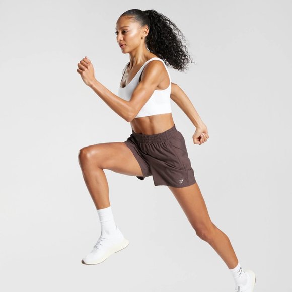 Brand new Gymshark WOVEN POCKET SHORTS - Chocolate Brown - Picture 9 of 10